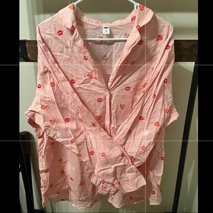 Oldnavy | Pink long sleeve PJ shirt